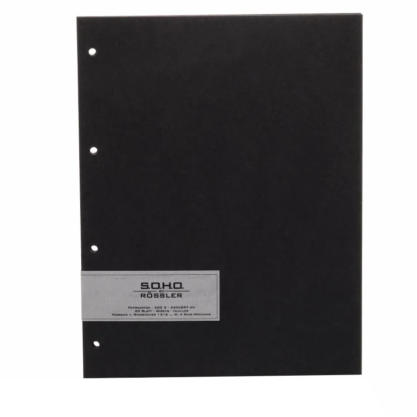 r-ssler-fotoringbuch-nachf-llseiten-a4-blanko-schwarz-20-seiten image 1
