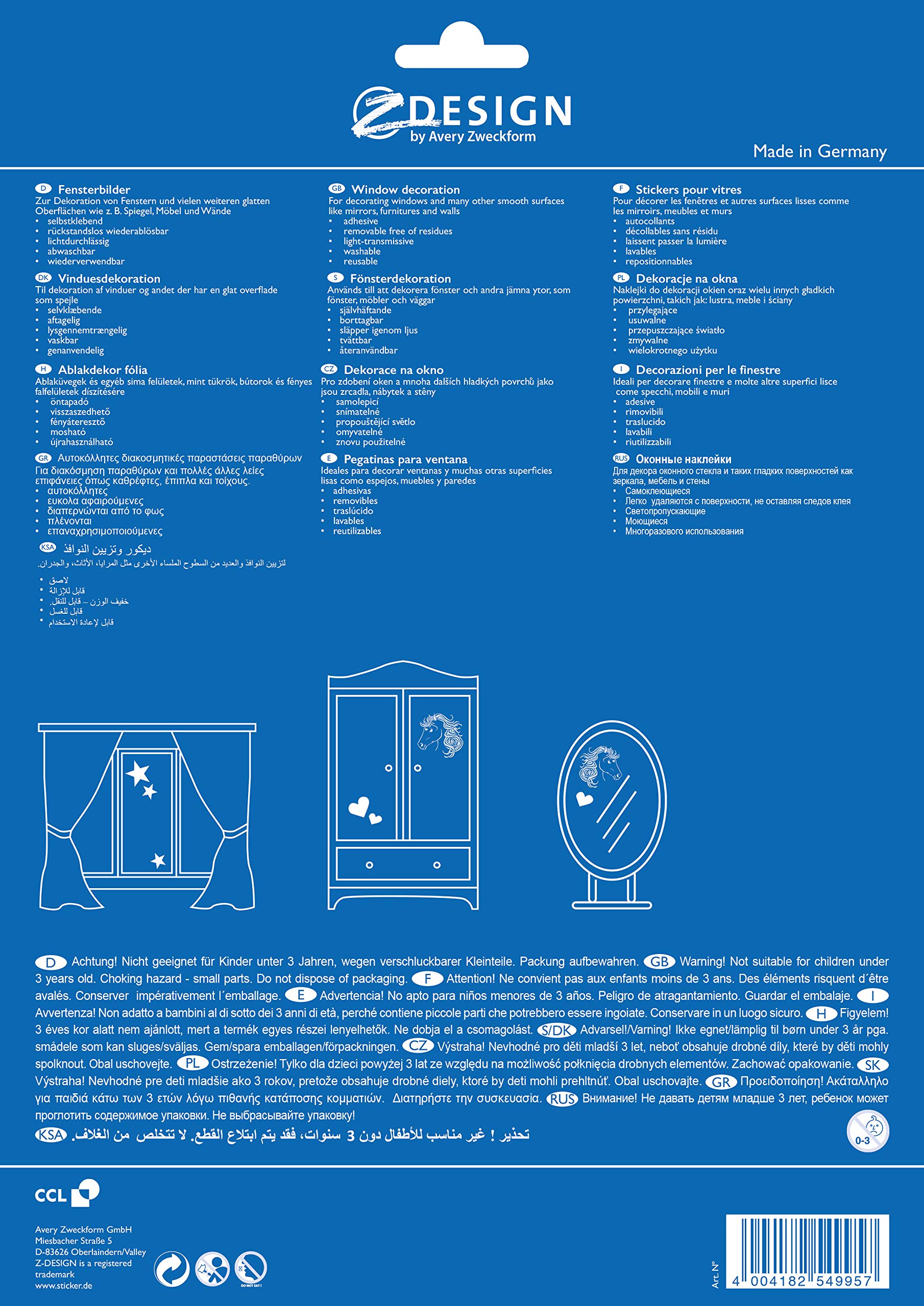 avery-zweckform-z-design-fensterbilder-pferde-54995-selbstklebend-14-sticker image 3
