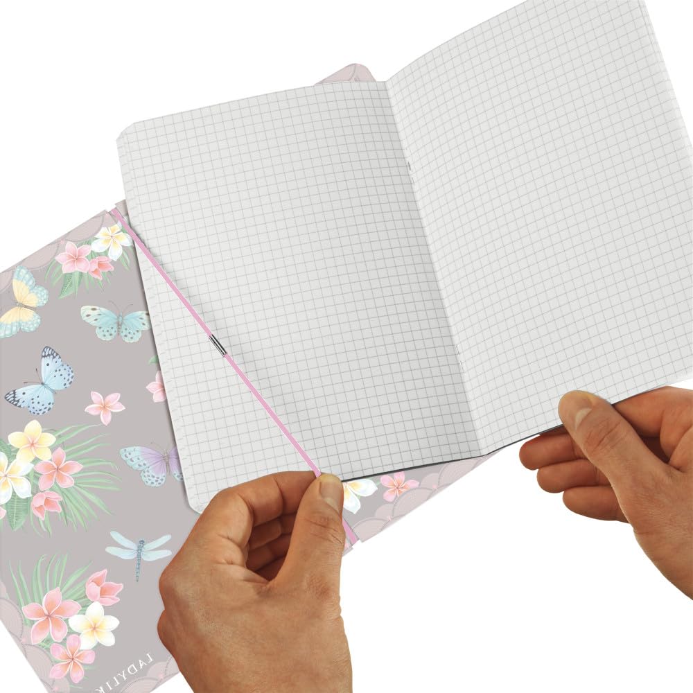 herlitz-my-book-flex-notizheft-a4-ladylike-butterflies-2-x-40-blatt-kariert-lini image 2