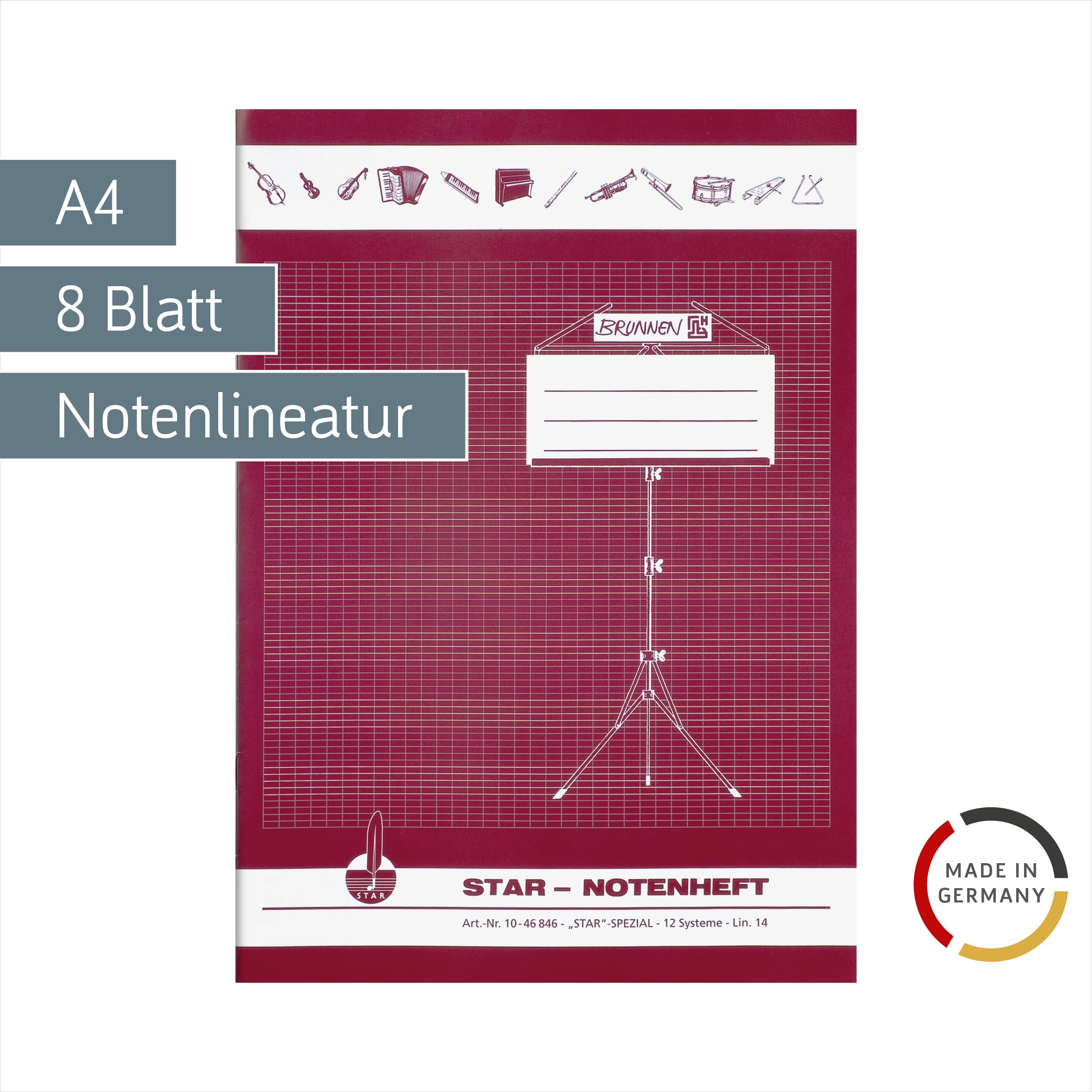 brunnen-1046846-notenheft-a4-8-blatt-12-systeme-mit-hilfslinien image 2