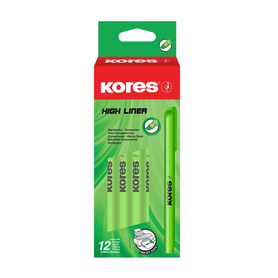 kores-high-liner-fine-textmarker-gr-n-keilspitze-12-st-ck image 1