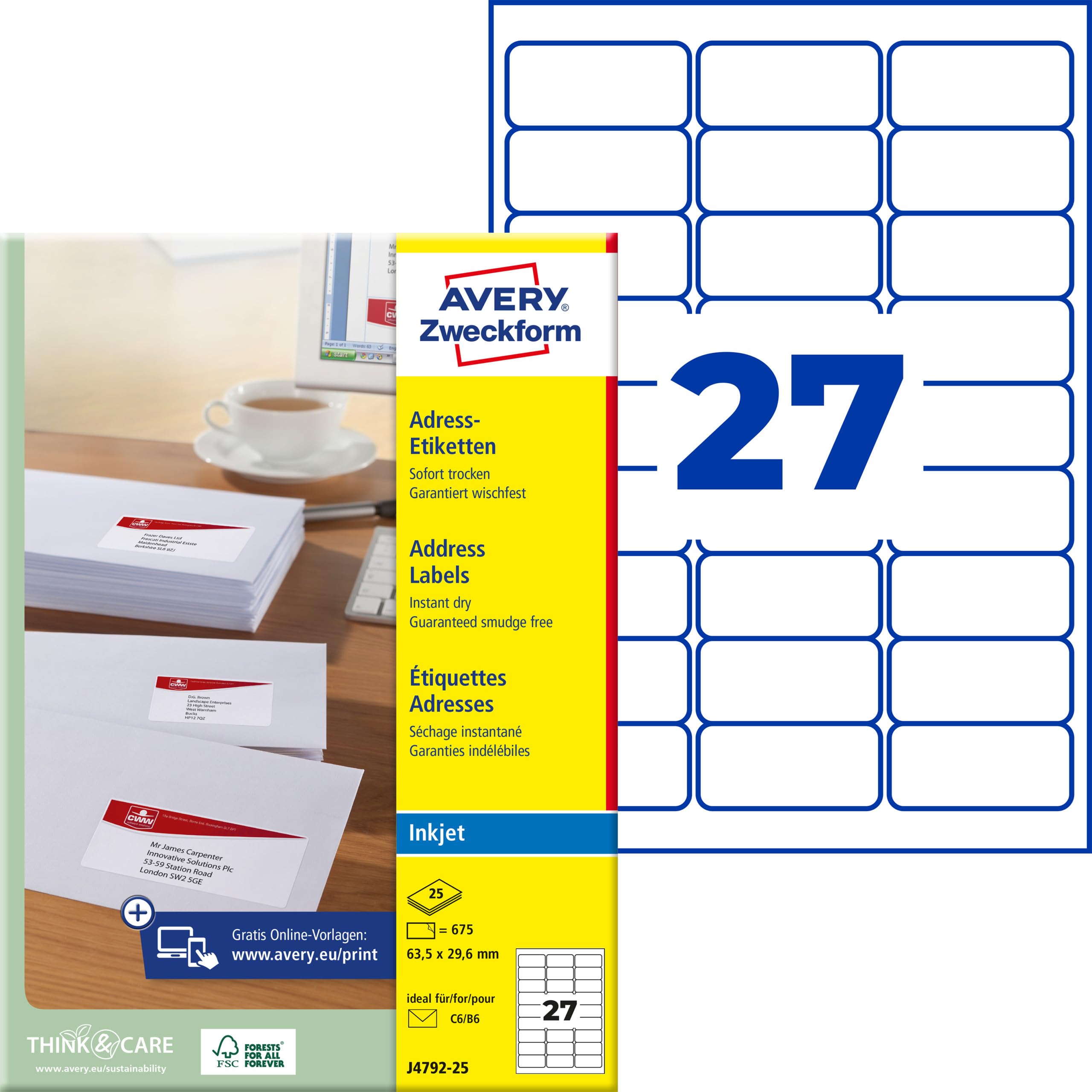 avery-zweckform-j4792-25-adressetiketten-63-5x29-6mm-a4-wei-25-blatt image 1