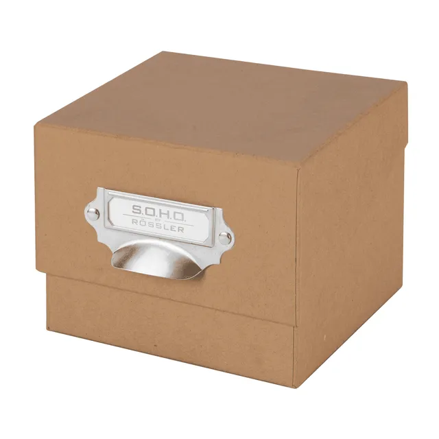 r-ssler-s-o-h-o-box-mit-deckel-f-r-fotos-karteikarten-a6-kraft-16-7x12-5cm image 1