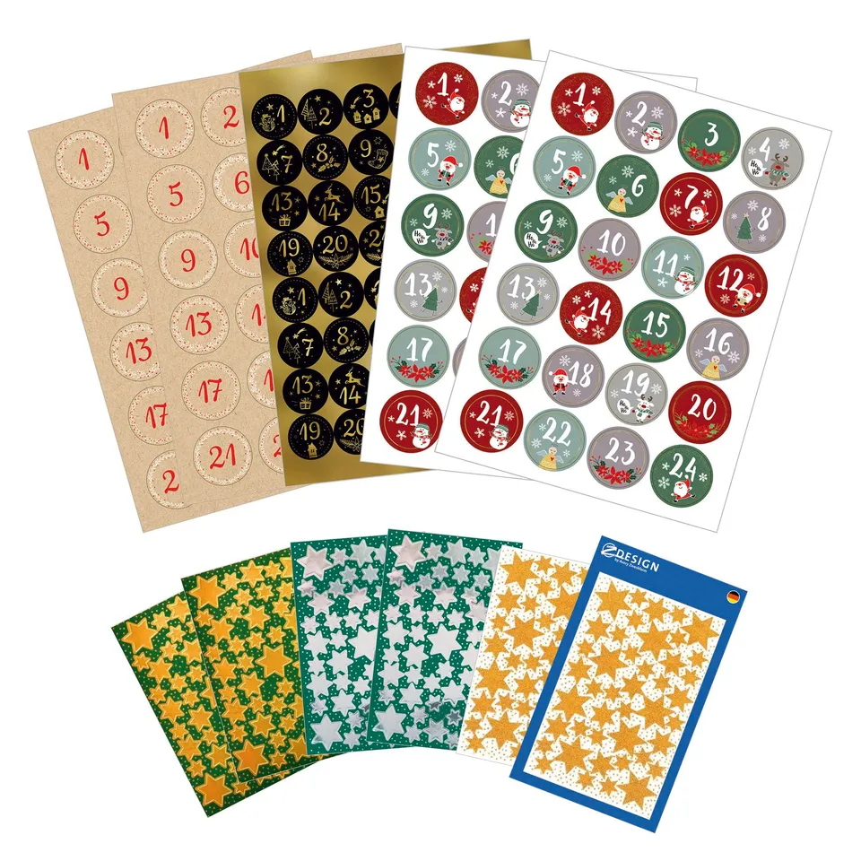 avery-zweckform-51012-adventskalender-zahlen-sticker-1-24-398-aufkleber-sterne image 1