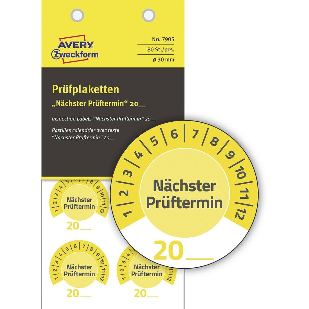 avery-zweckform-7905-pr-fplaketten-n-chster-pr-ftermin-30-mm-gelb-80-st-ck image 1