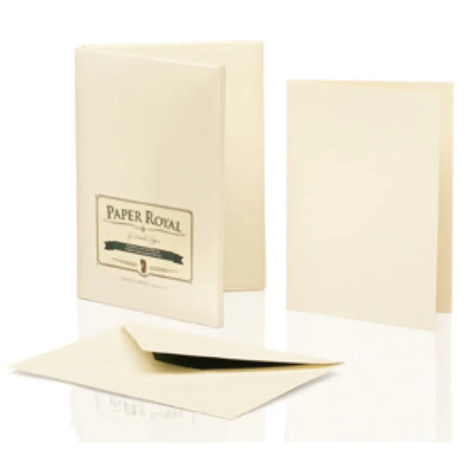 r-ssler-paper-royal-briefpapier-set-8er-c6-a6-gerippt-creme image 1