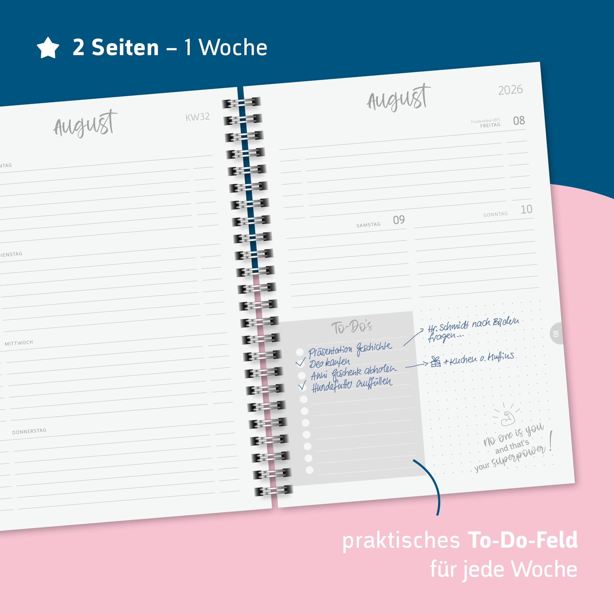brunnen-sch-lerkalender-style-2026-2027-balance-a5-kunststoff-mint-2-seiten-1-wo image 3