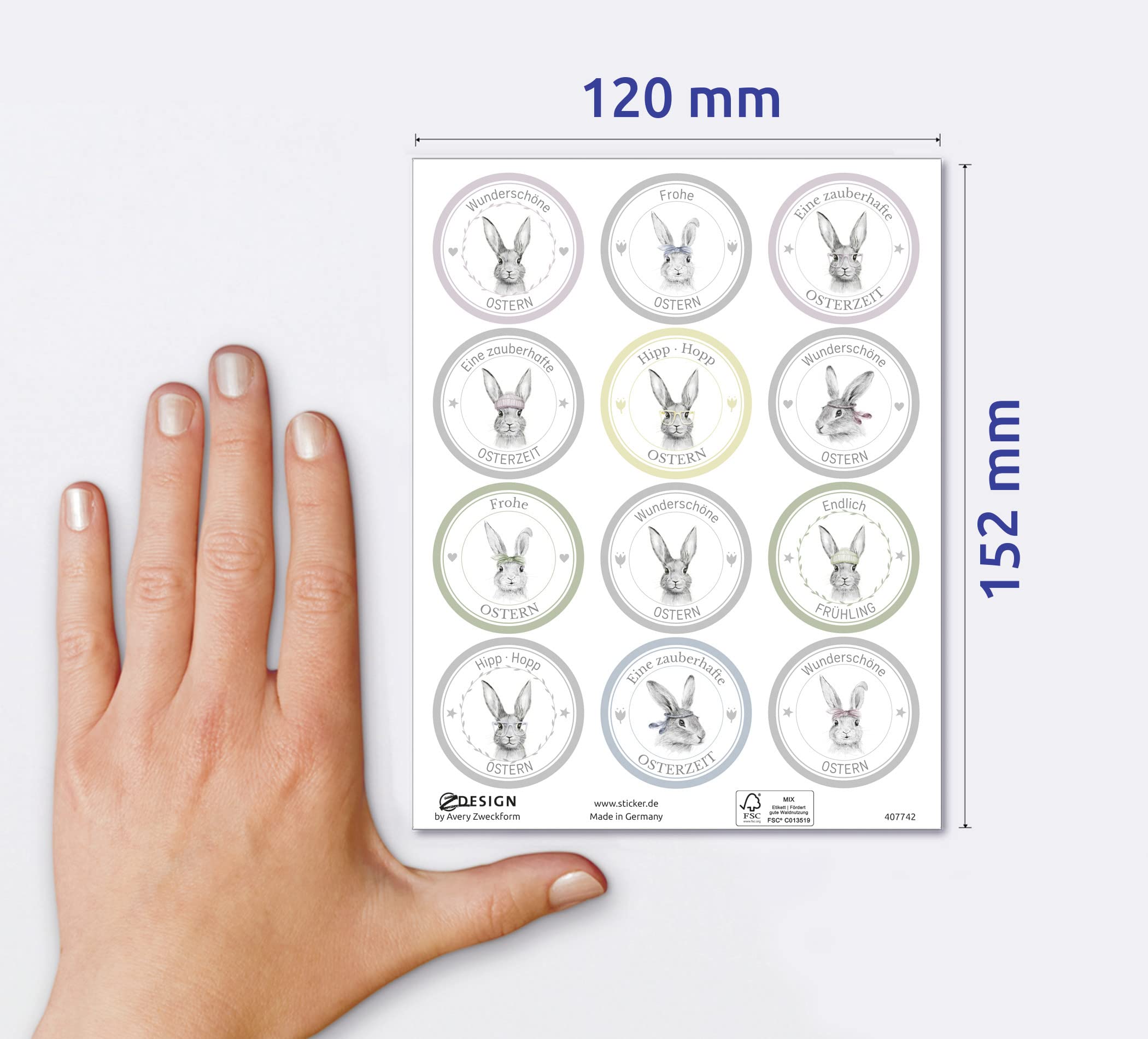 avery-zweckform-51014-z-design-sticker-ostern-272-selbstklebende-osteraufkleber image 3