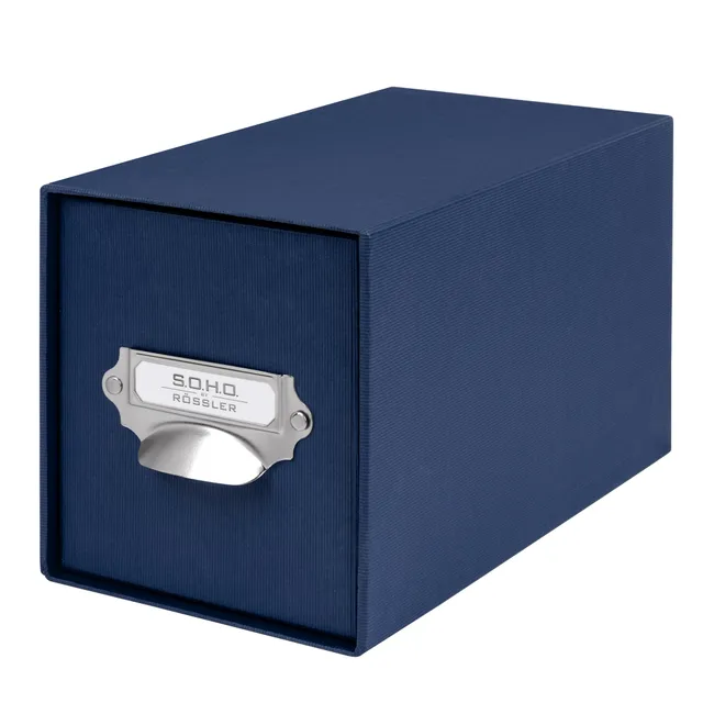 r-ssler-s-o-h-o-schubladenbox-1er-a6-f-r-cds-fotos-navy-blau image 1