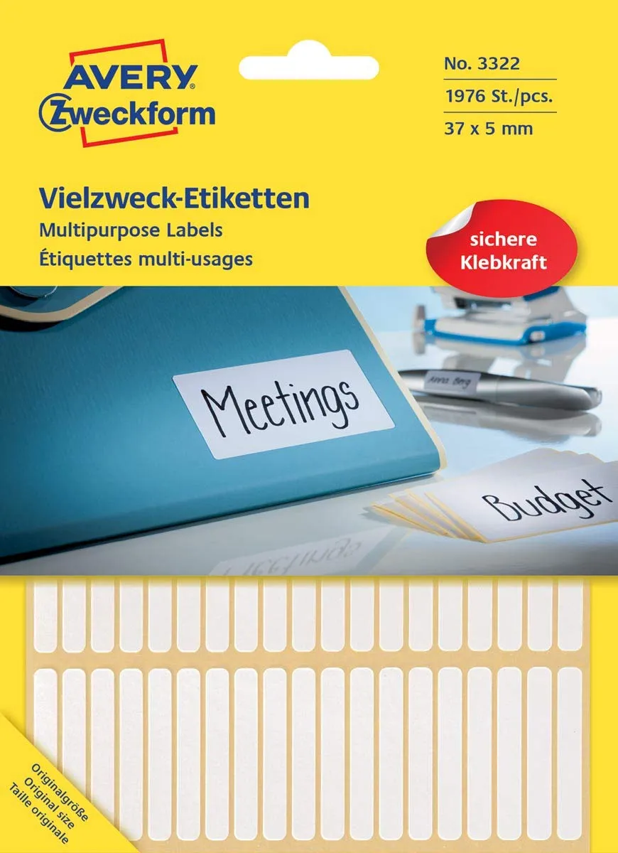 avery-zweckform-3322-haushaltsetiketten-37x5-mm-wei-1-976-st-ck image 1