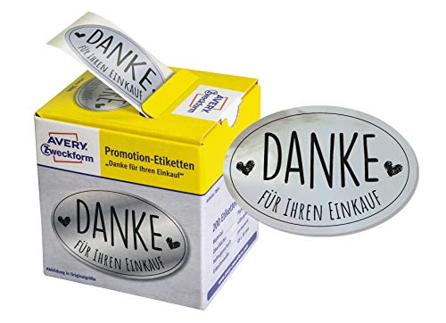 avery-zweckform-3844-danke-f-r-ihren-einkauf-aufkleber-oval-38x58-mm-silber-schw image 8