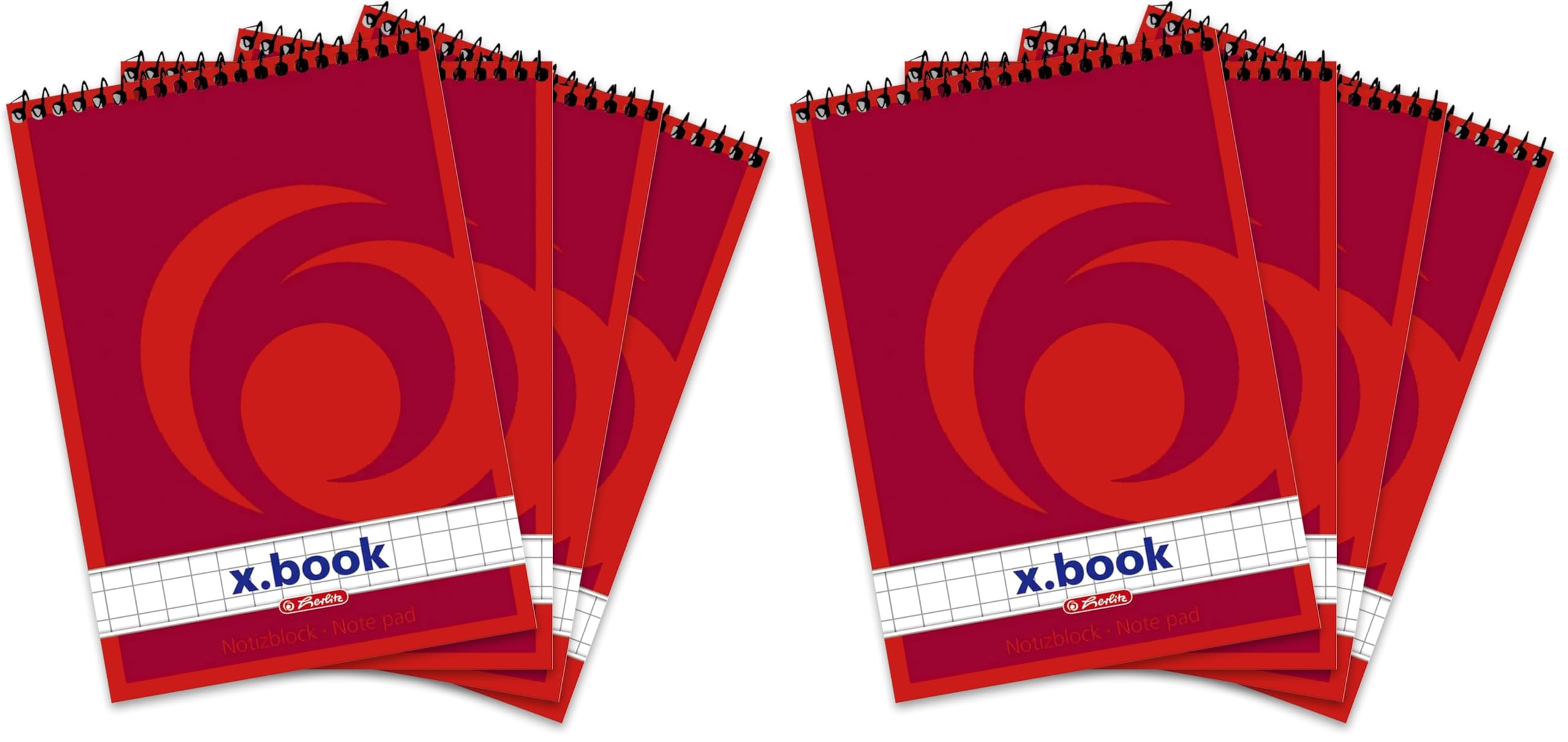 herlitz-x-book-spiral-notizblock-a7-kariert-ohne-rand-4-st-ck image 2