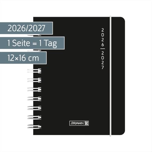 brunnen-sch-lerkalender-2026-2027-plain-black-a6-tageskalender-kunststoff-schwar image 8