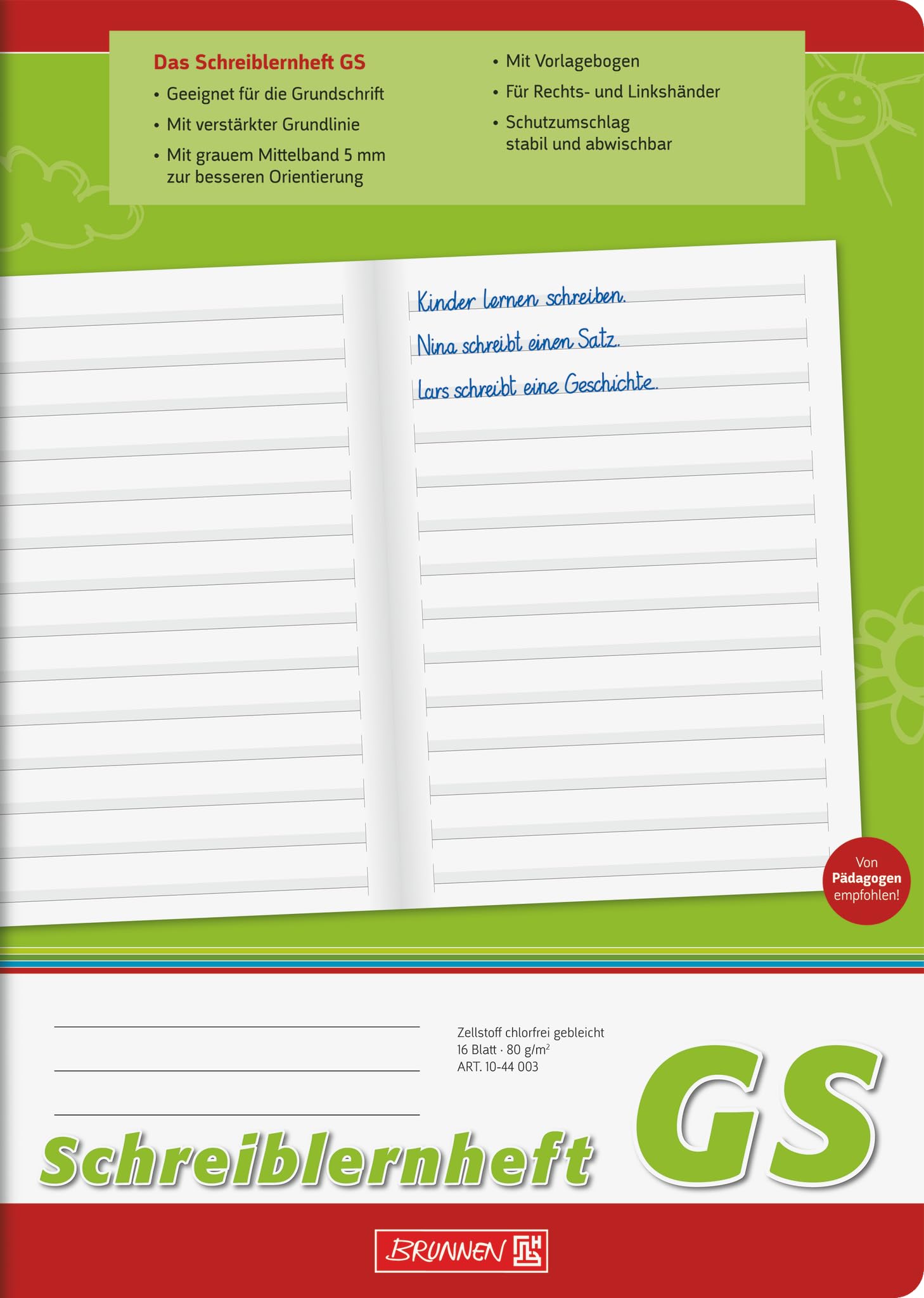 brunnen-schreiblernheft-gs-a4-16-blatt-grundschrift image 1