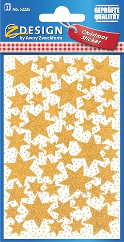 avery-zweckform-z-design-weihnachts-sticker-sterne-gold-86-st-ck image 8