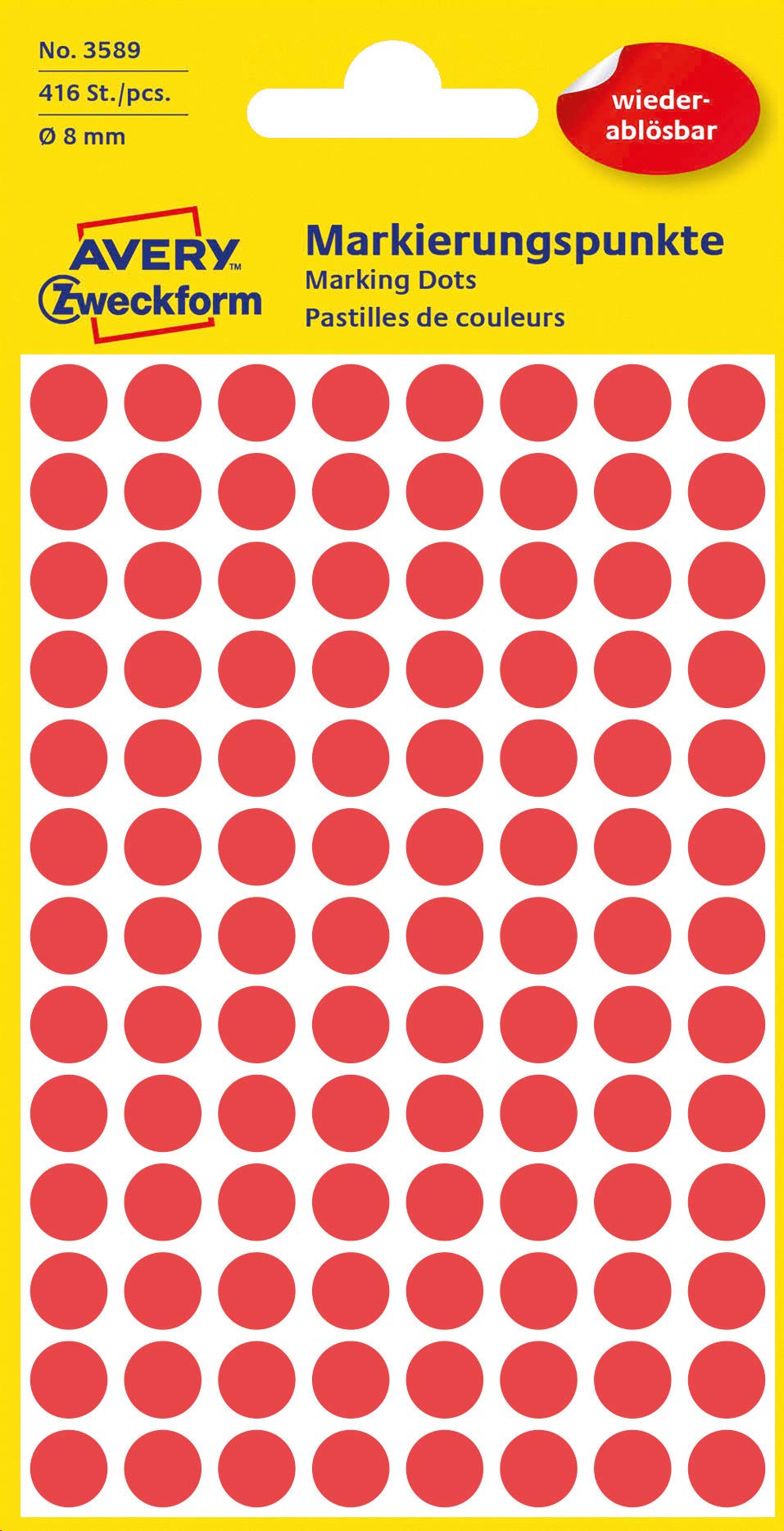 avery-zweckform-3589-markierungspunkte-8-mm-rot-abl-sbar-416-st-ck image 1