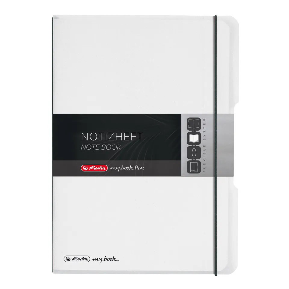 herlitz-my-book-flex-notizheft-a4-pp-wechselcover-mit-verschlussgummi-80-blatt image 1