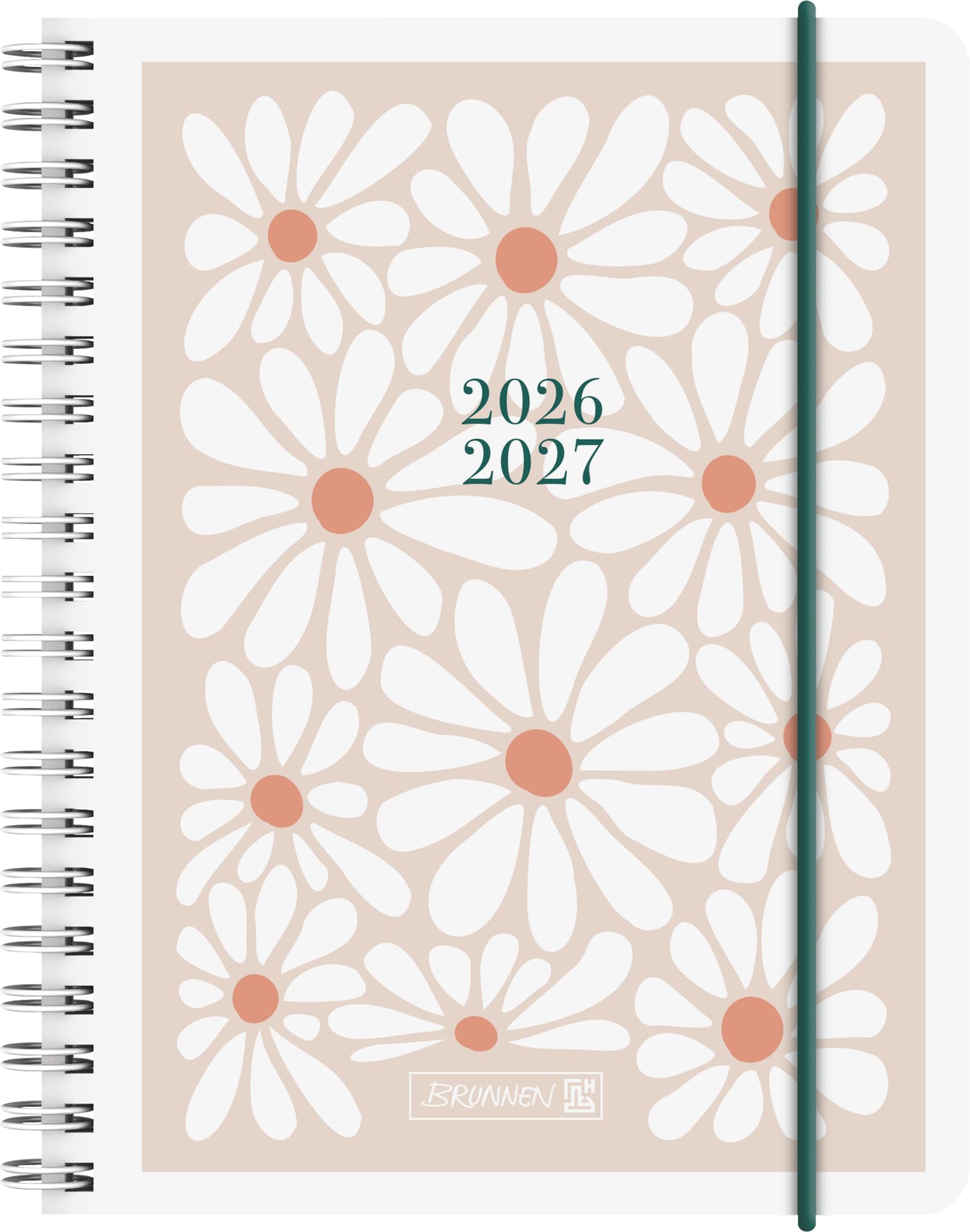 brunnen-sch-lerkalender-2026-2027-daisy-a6-120-x-160-mm-18-monate-kunststoffcove image 1