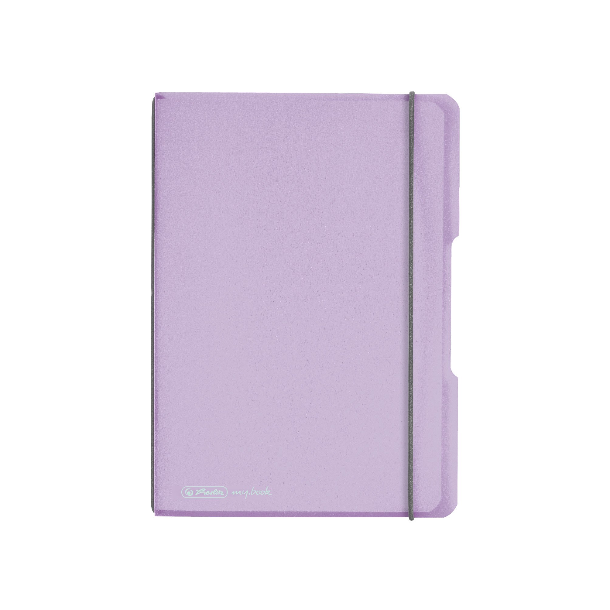 herlitz-my-book-notizheft-a5-liniert-flieder-transparent-40-blatt-mit-gummi image 2
