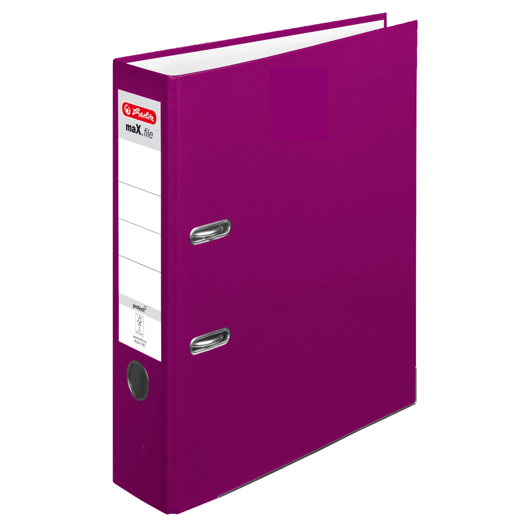herlitz-ordner-max-file-protect-a4-8-cm-beere-violett-mit-einsteckr-ckenschild-2 image 2