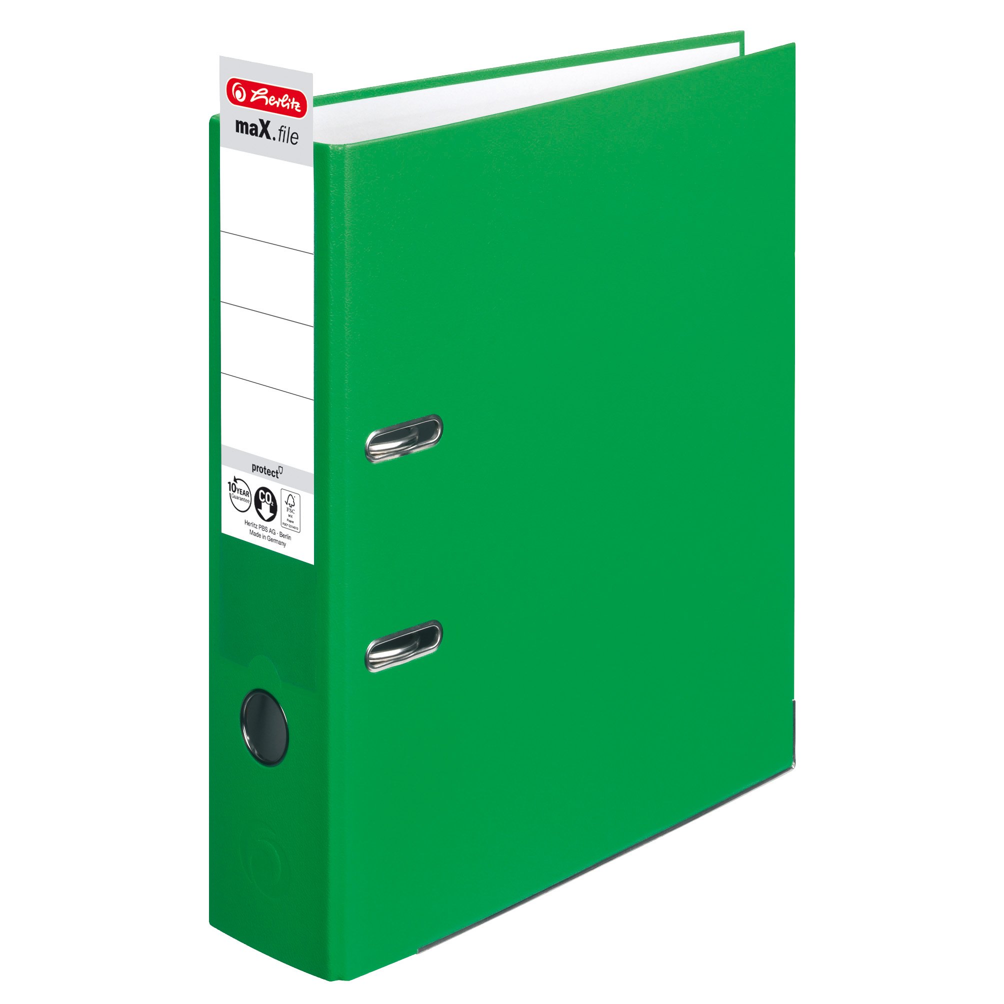herlitz-ordner-a4-max-file-protect-gr-n-8-cm-r-cken-kantenschutz image 2
