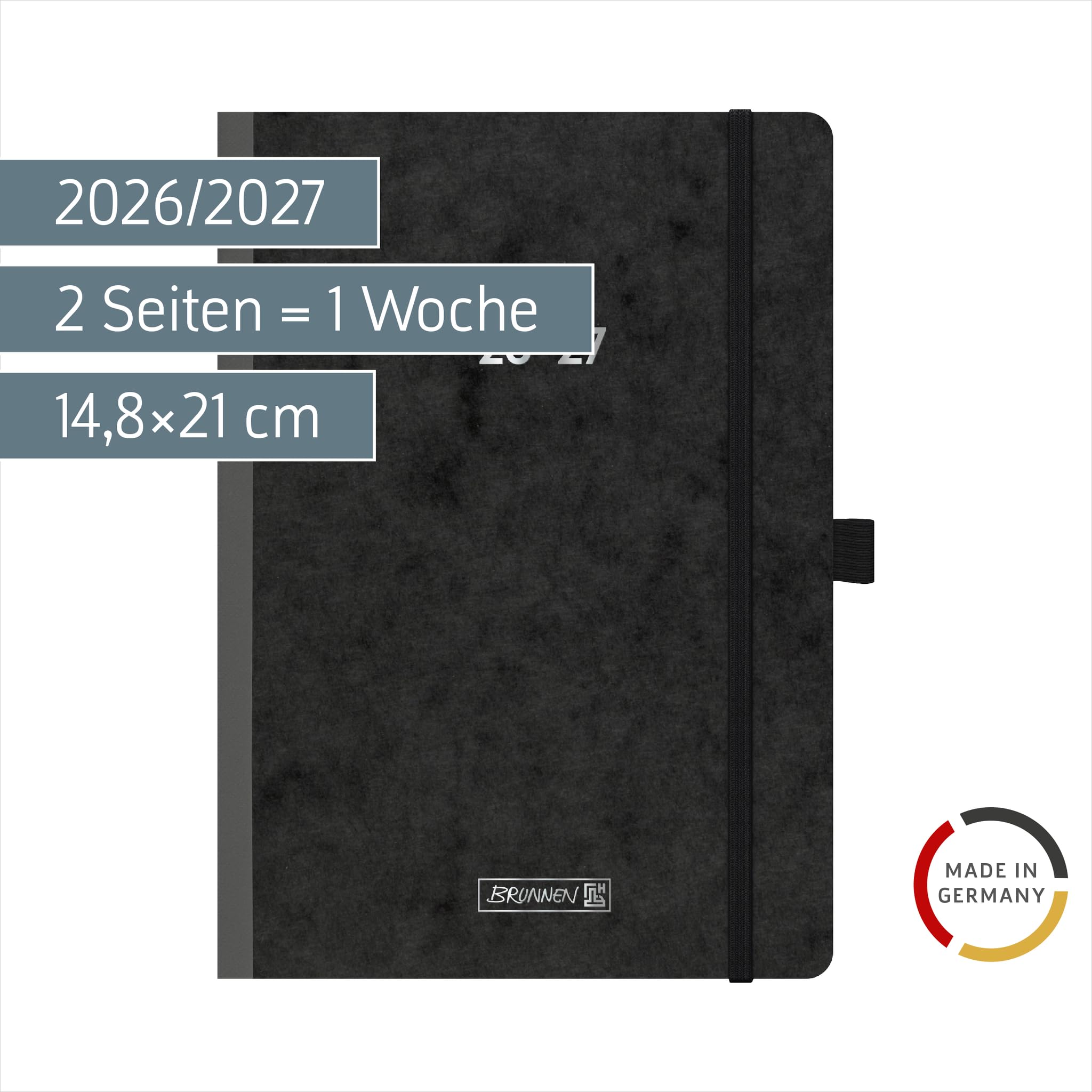 brunnen-sch-lerkalender-2026-2027-fact-plus-pressspan-schwarz-a5 image 2