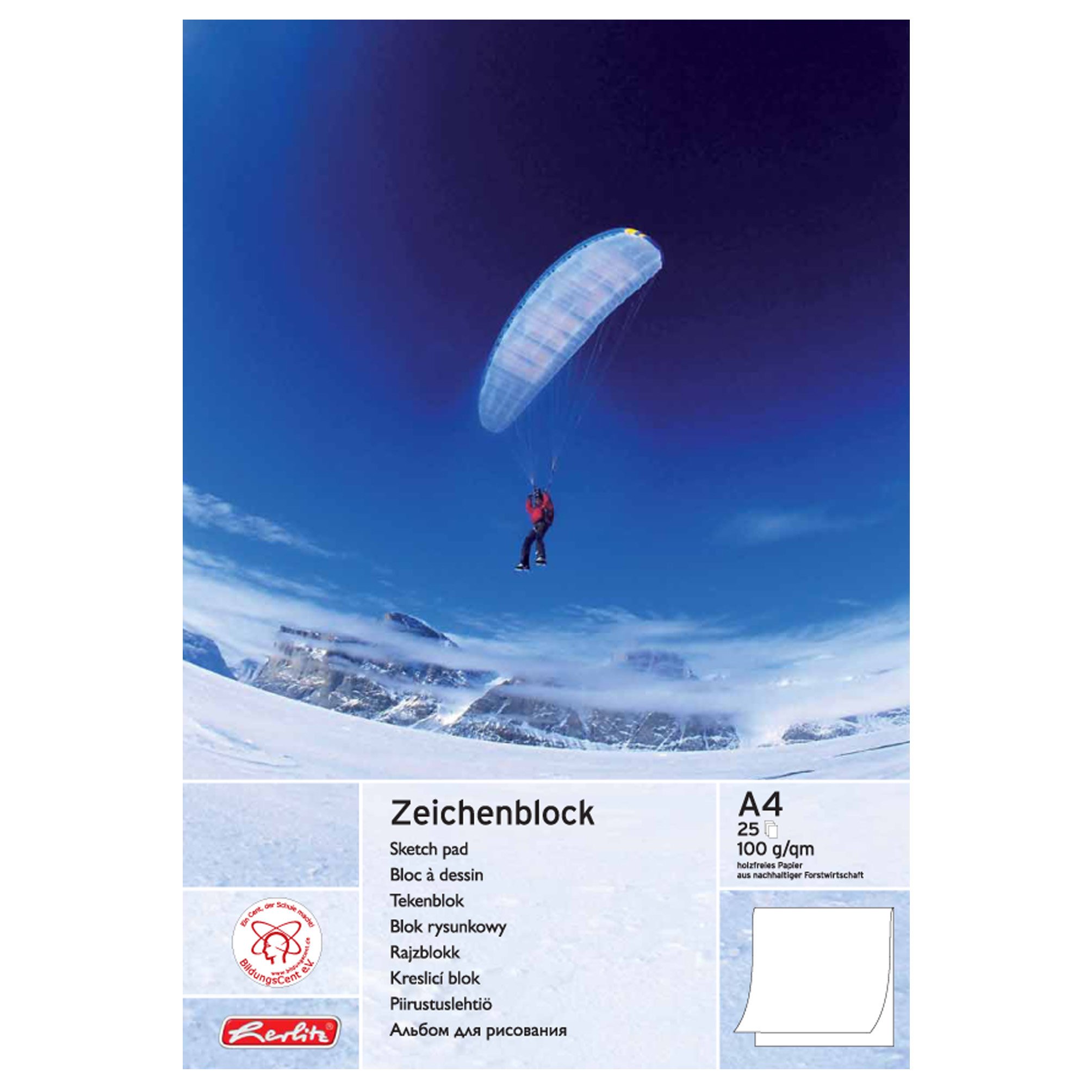 herlitz-zeichenblock-a4-100-g-m-25-blatt-holzfrei-wei image 5