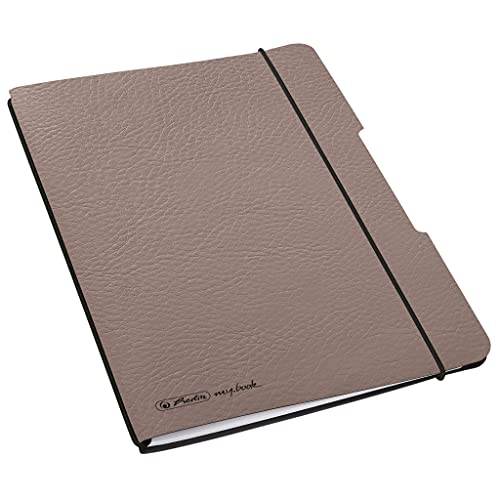 herlitz-notizheft-flex-a6-40-blatt-punktiert-lederoptik-taupe-1-st-ck image 8