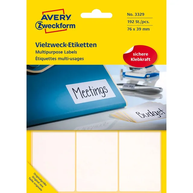 avery-zweckform-3329-haushaltsetiketten-76x39mm-wei-192-st-ck-handbeschriftbar image 1