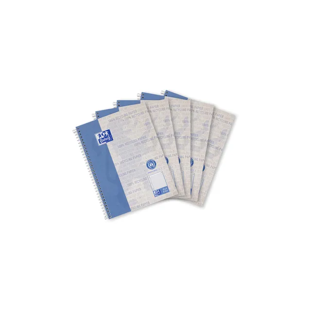 oxford-recycling-collegeblock-a5-liniert-mit-rand-80-blatt-5-st-ck image 1