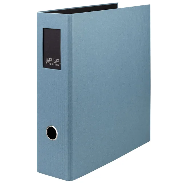 r-ssler-s-o-h-o-ordner-breit-a4-8-5-cm-denim-blau-mit-r-ckenschild image 1