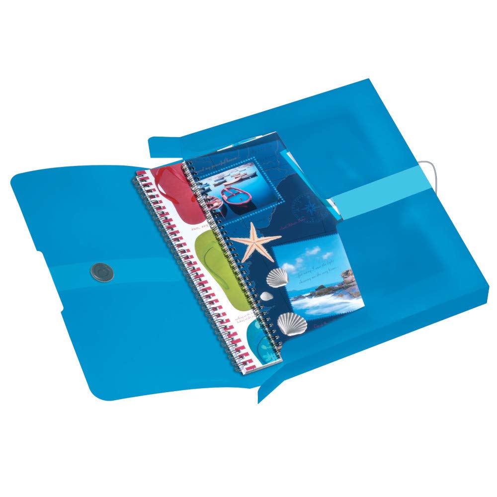 herlitz-sammelbox-a4-pp-4-cm-mit-r-ckenetikett-transparent-blau image 3