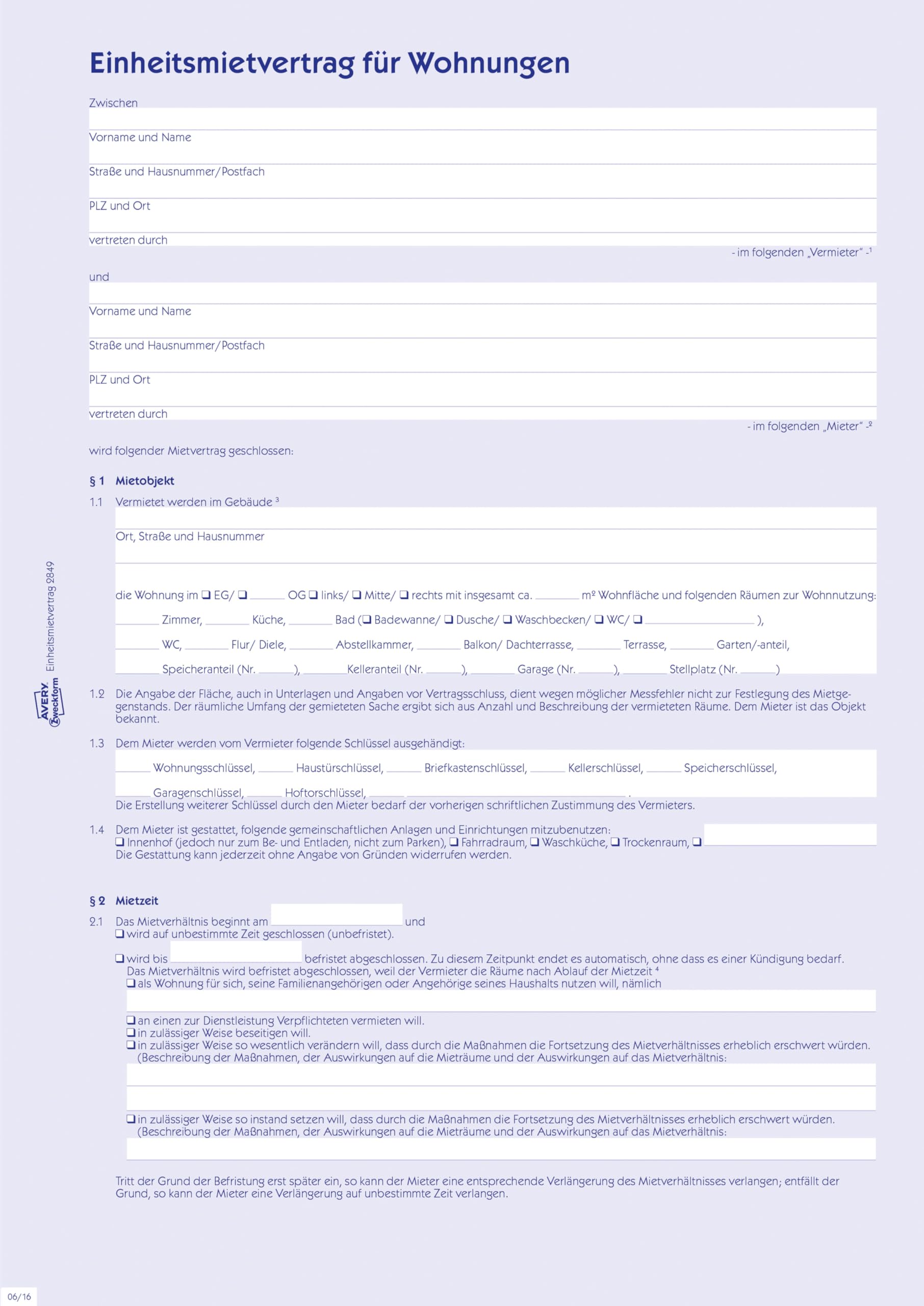 avery-zweckform-2849-5-mietvertrag-wohnungen-a4-5-st-ck-blau image 2