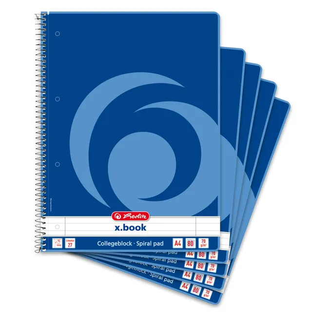 herlitz-collegeblock-a4-liniert-lineatur-27-80-blatt-5-st-ck image 1