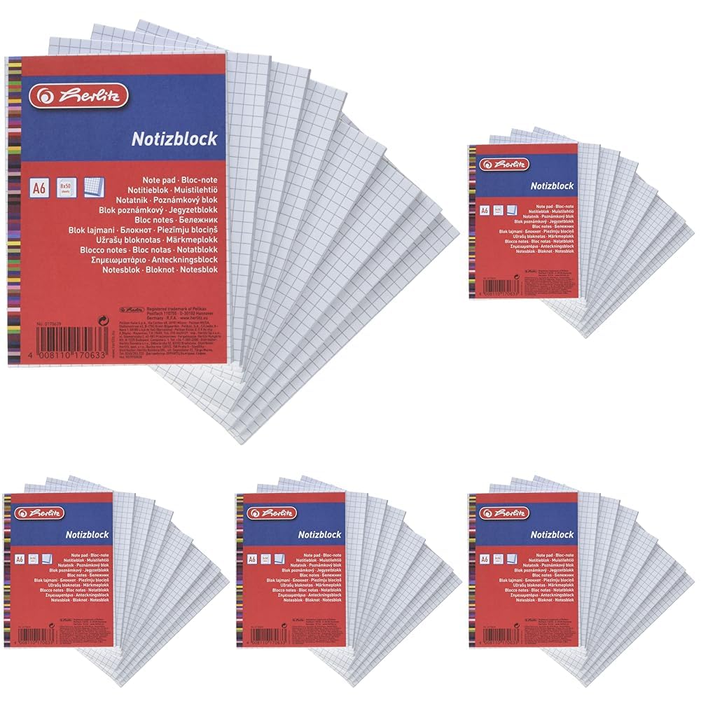 herlitz-haushaltsnotizblock-a6-kariert-8x-50-blatt image 3