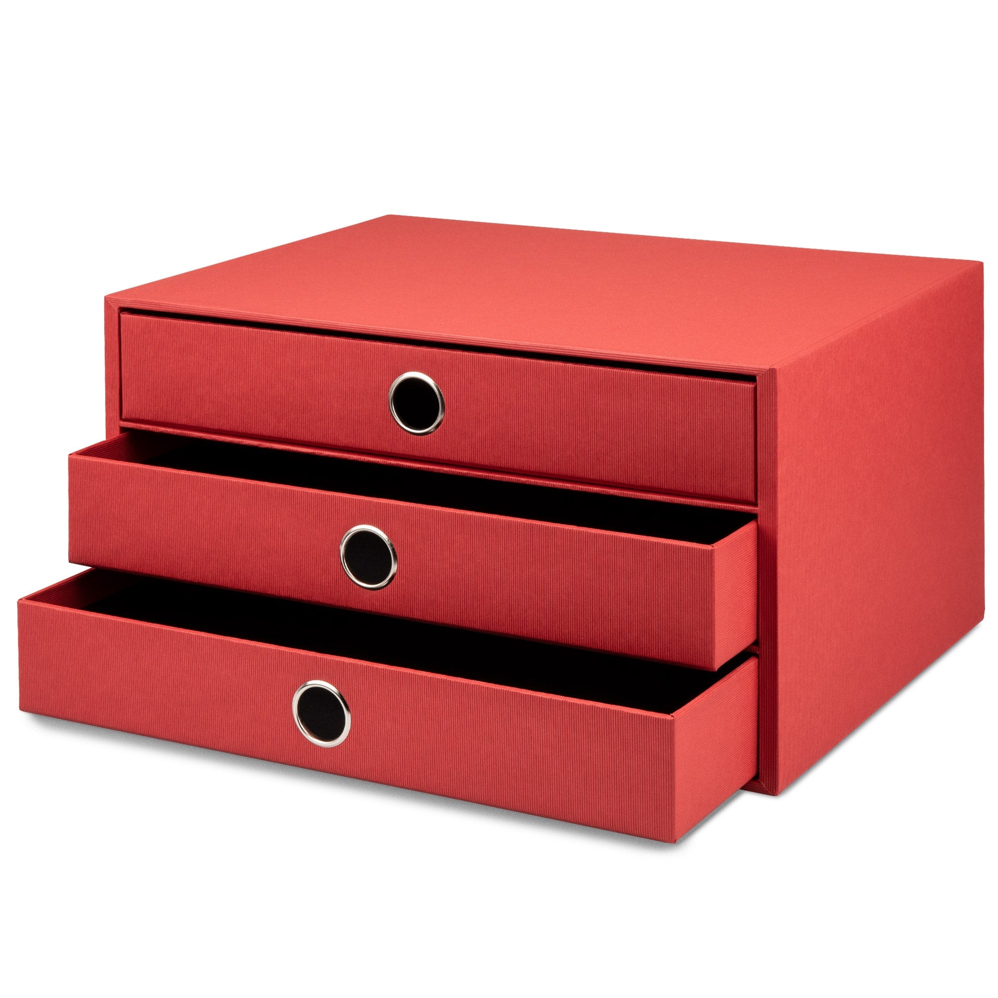 r-ssler-s-o-h-o-schubladenbox-a4-querformat-3-f-cher-rot image 2
