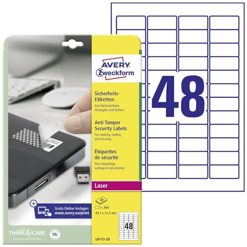 avery-zweckform-l6113-20-sicherheitsetiketten-45-7x21-2-mm-wei-960-st-ck-20-blat image 2