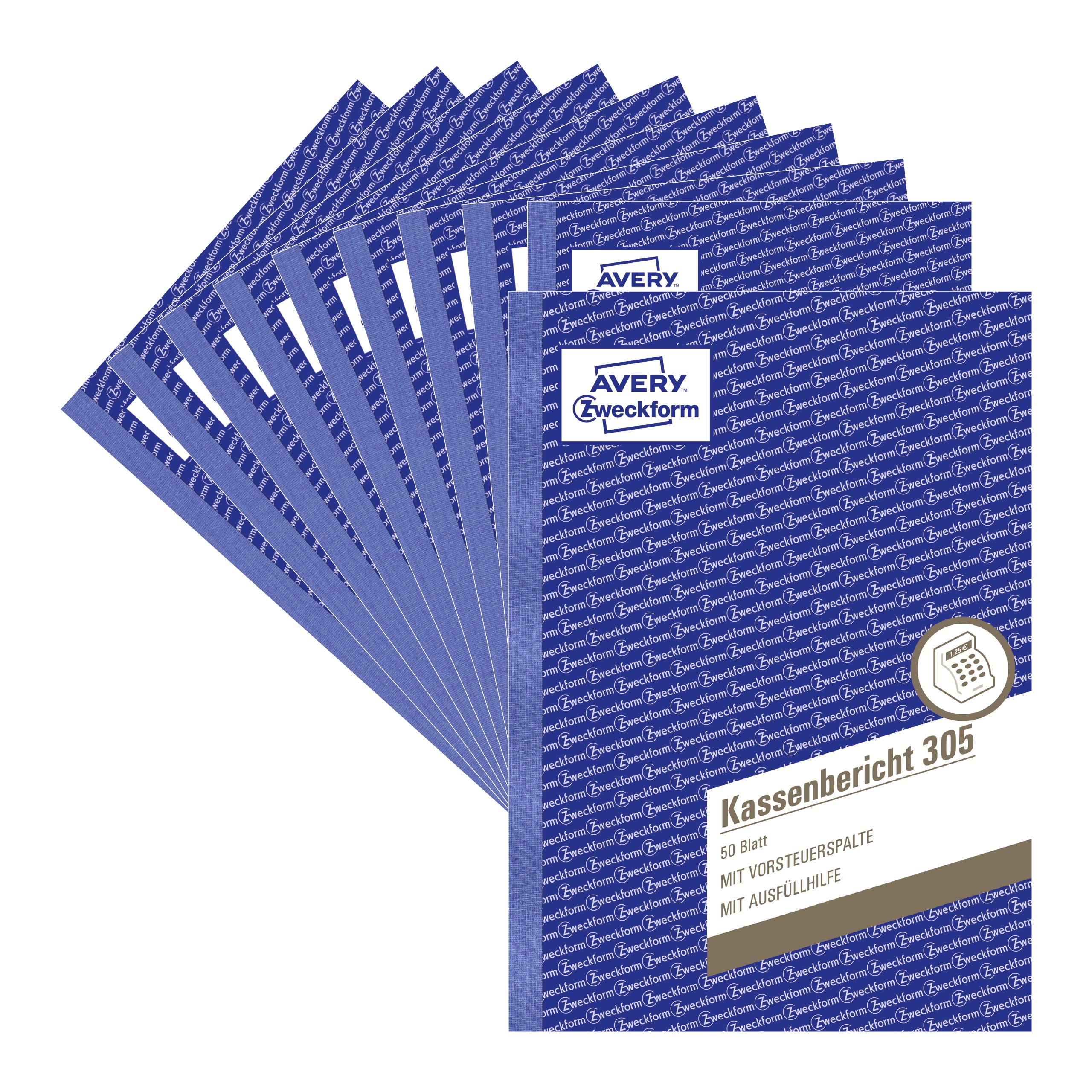 avery-zweckform-305-10-kassenbericht-a5-mikroperforiert-50-blatt-10er-pack image 1