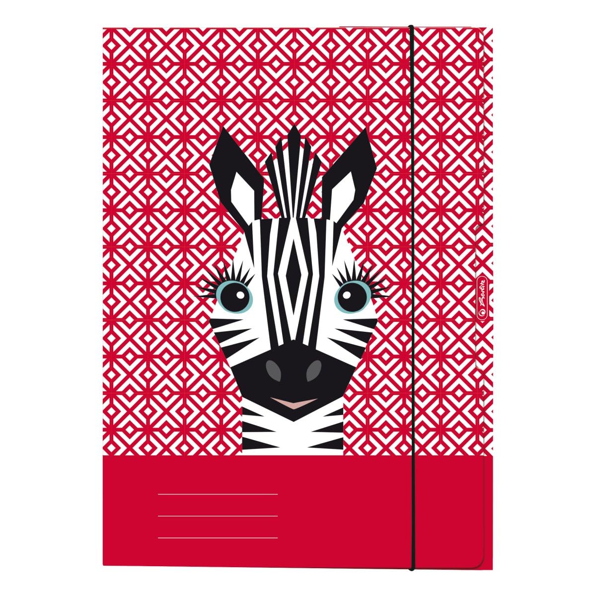 herlitz-50040353-sammelmappe-a4-cute-animals-zebra-mit-gummiband image 1