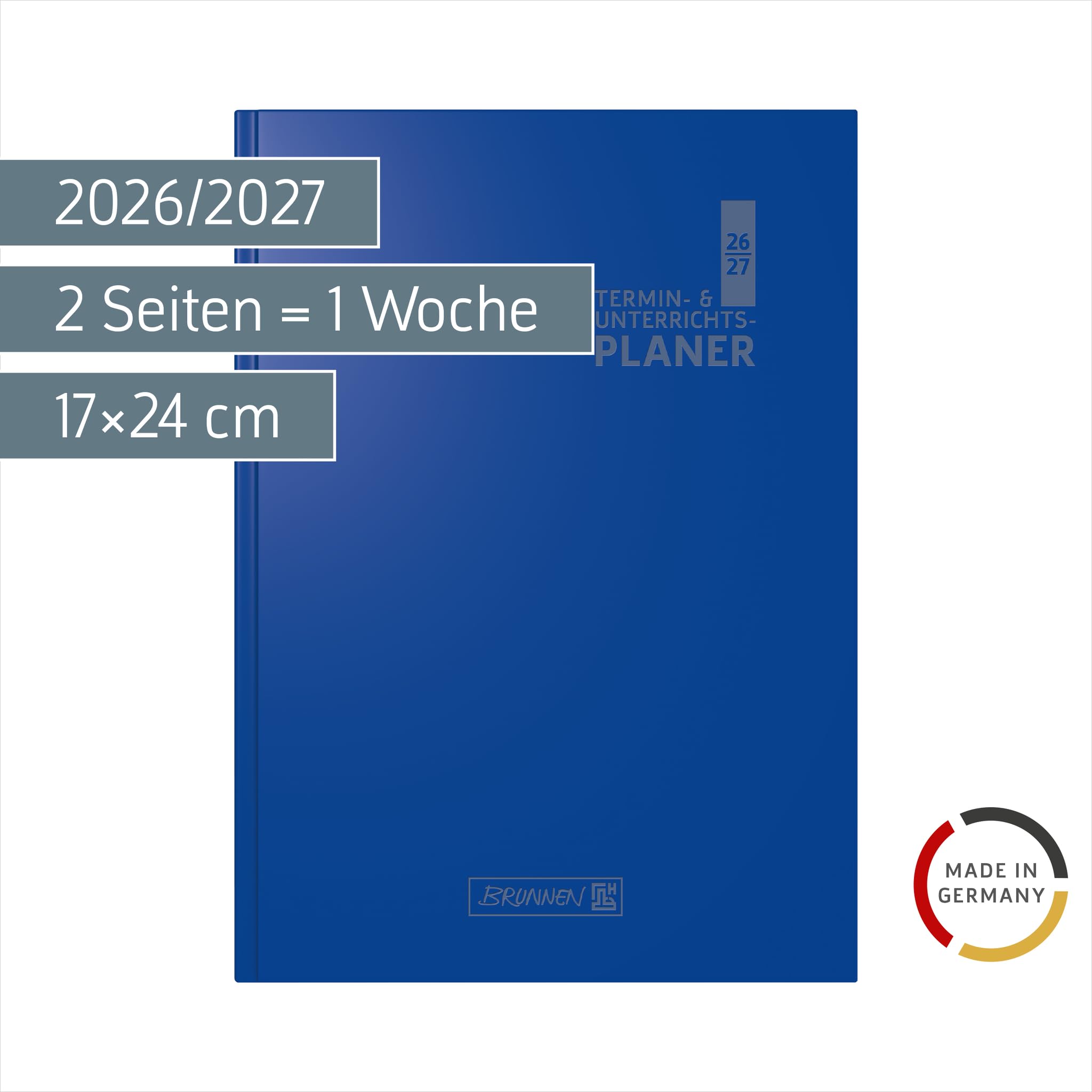 brunnen-termin-unterrichtsplaner-2026-2027-a5-kunststoff-blau-2-seiten-1-woche image 2