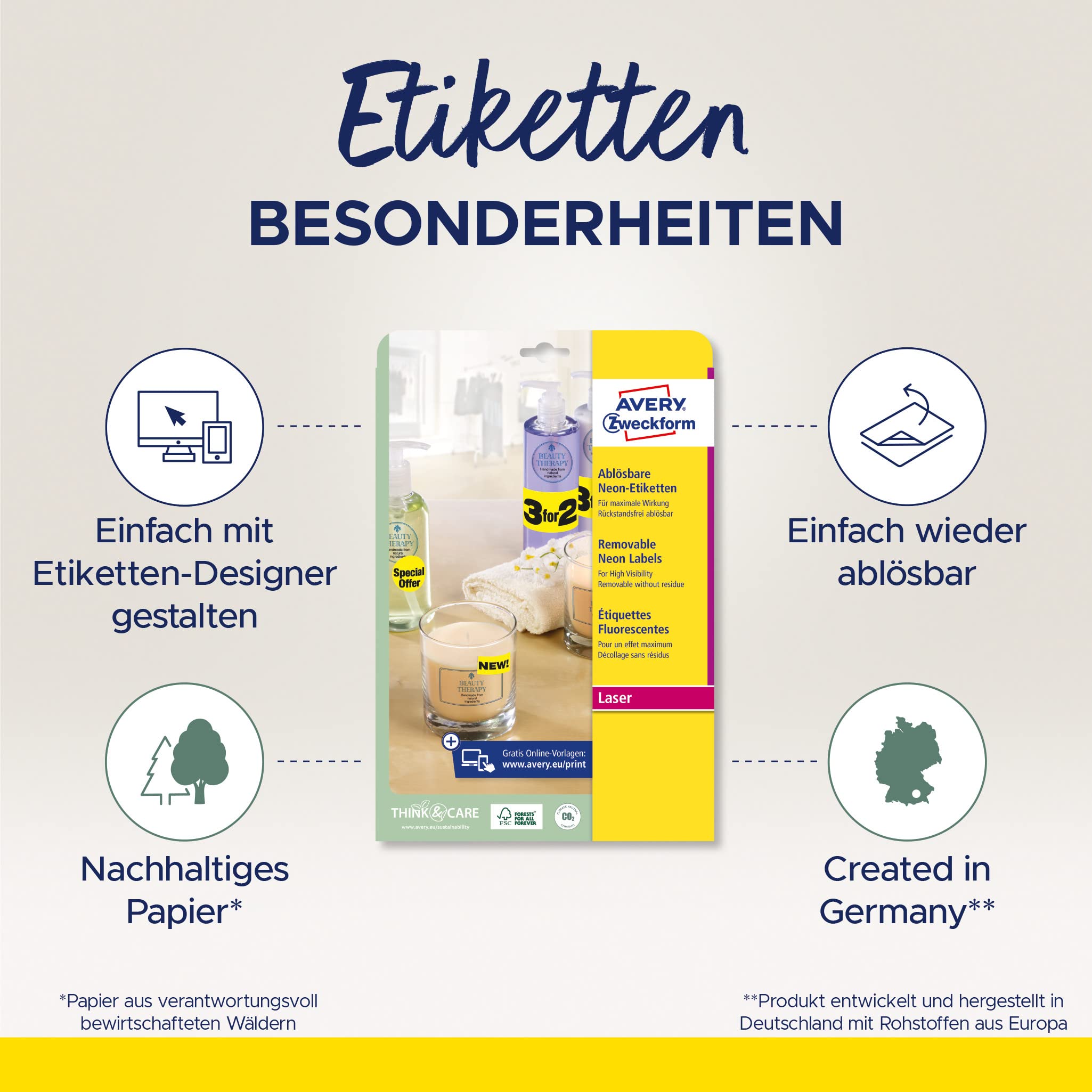 avery-zweckform-l7263y-25-neon-etiketten-99-1-x-38-1-mm-350-st-ck-neongelb-wiede image 2