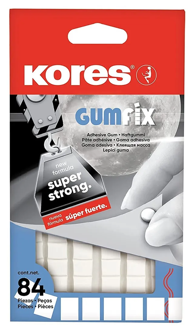 kores-gumfix-white-tack-super-power-haftgummi-50-g-84-tacks image 1