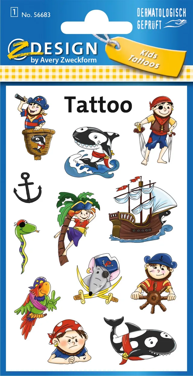 avery-zweckform-z-design-56683-piraten-tattoos-tempor-r-12-st-ck image 1