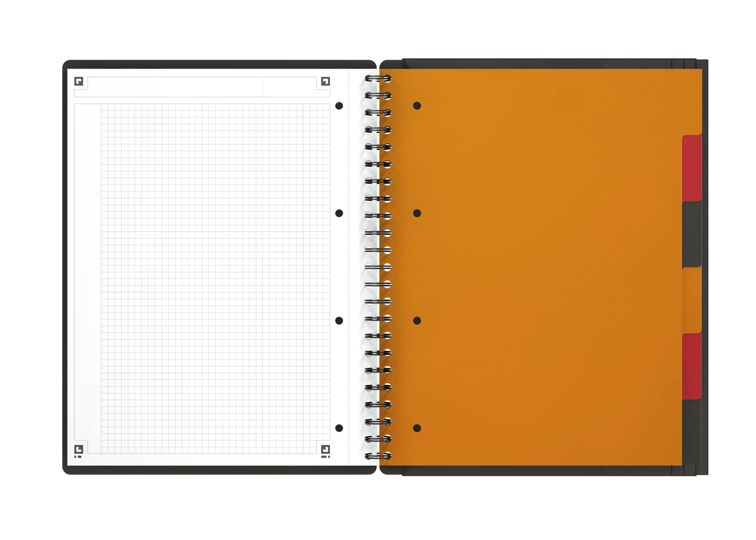 oxford-organiserbook-international-a4-kariert-notizblock-mit-6-registern-gummizu image 6