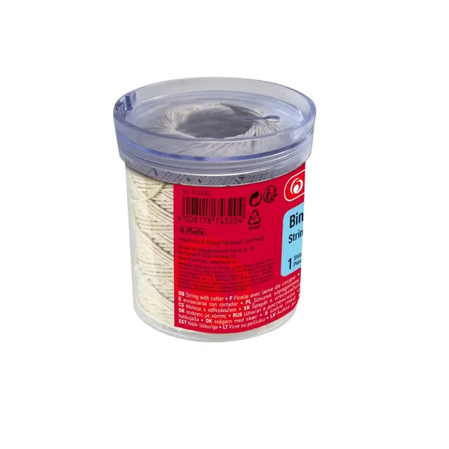 herlitz-pack-o-mat-bindfaden-dose-120-m-braun-mit-abrei-messer image 1