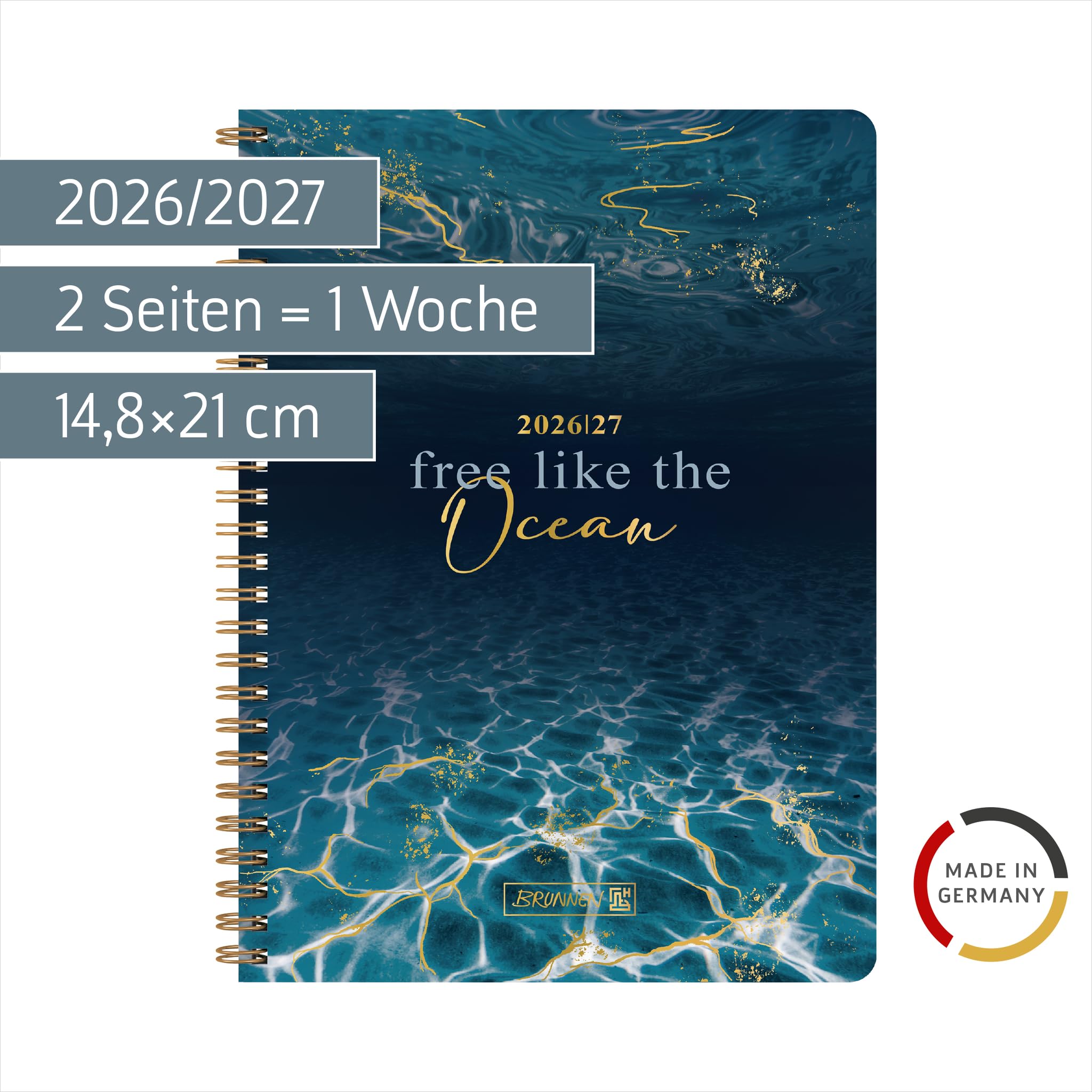 brunnen-sch-lerkalender-style-2026-2027-ocean-a5-kunststoff-dunkelblau-2-seiten- image 2
