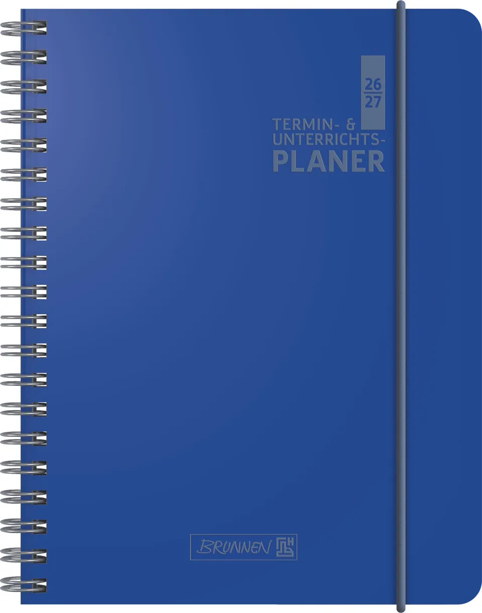 brunnen-termin-unterrichtsplaner-2026-2027-a5-kunststoff-blau-2-seiten-1-woche-2 image 1