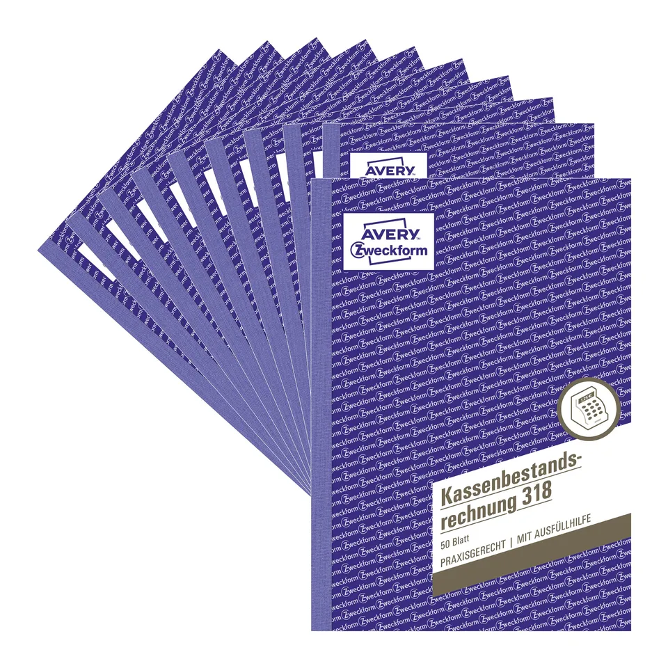 avery-zweckform-kassenbestandsrechnung-318-10-a5-10er-pack-50-blatt image 1