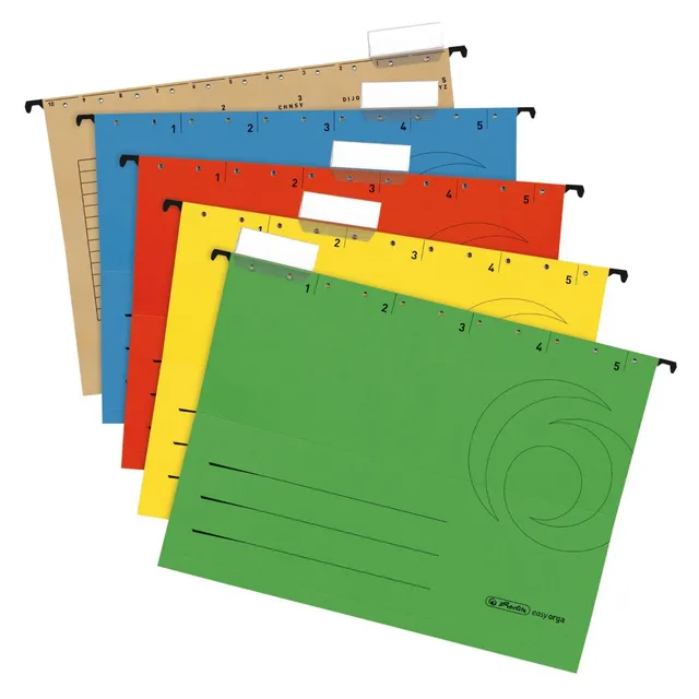 herlitz-h-ngemappe-a4-unireg-farbig-sortiert-5er-set-kraftkarton image 1