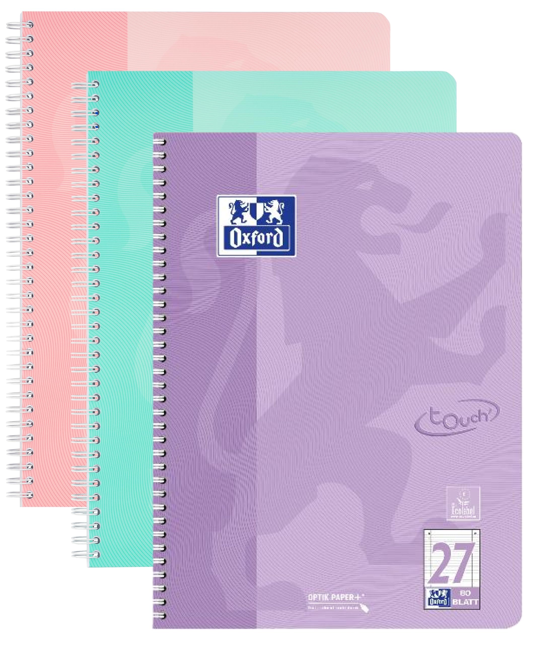 oxford-touch-collegeblock-a4-liniert-80-blatt-doppelspirale-3er-pack-pastell image 1